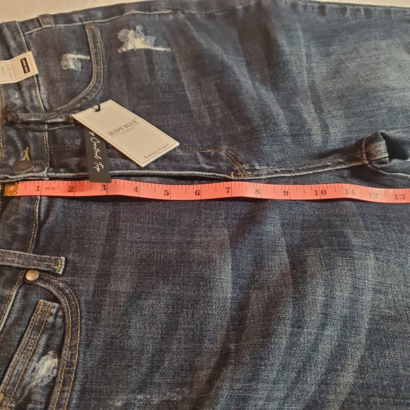 Judy Blue Blue Jeggings with Distressed Details Size 13 - Picture 5 of 9
